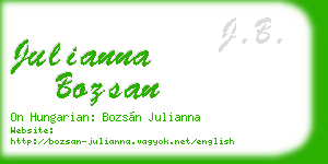 julianna bozsan business card