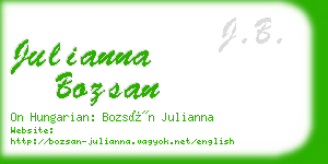 julianna bozsan business card